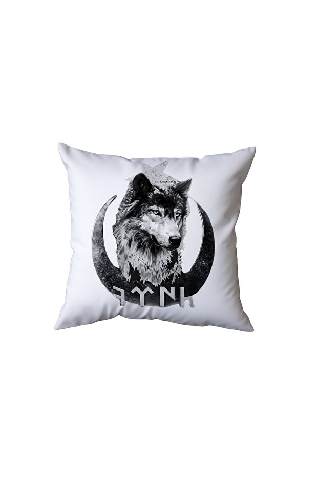 Turkish Wolf Design Pillow, Meaningful Gift