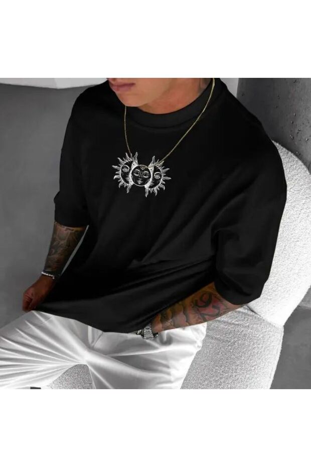 Calle Unisex Colorful Oversize Printed T-Shirt Streetwear Comfortable Fit Daily Premium