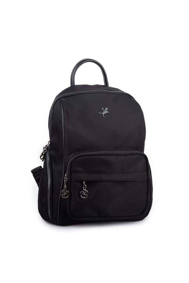 Women's Multi-Pocket Backpack (Width:30Cm X Length:34) Black Imported Fabric