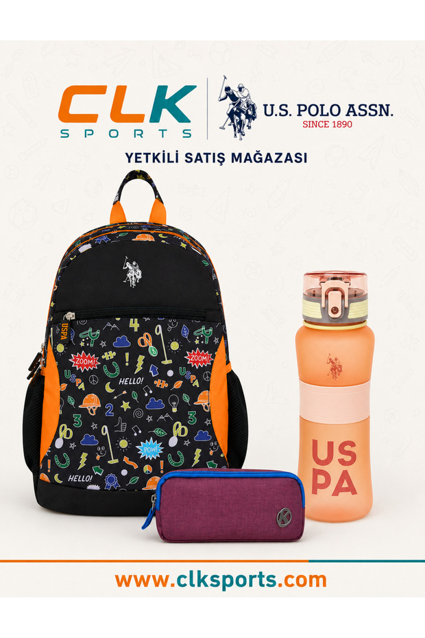 Primary School Backpack, Pencil Bag, Water Bottle & Flask Set