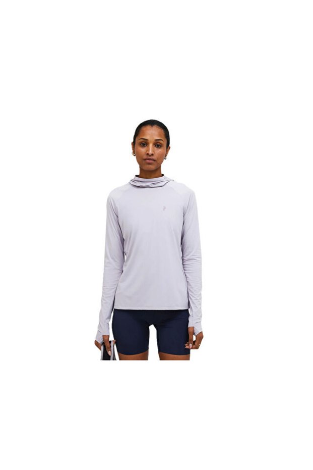 W Repel Upf Hooded Ls Tee Women's Casual Long Sleeve T-Shirt G80742020T Purple