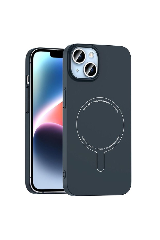 Apple iPhone 14 Compatible Case Airfit Magsafe Navy Blue