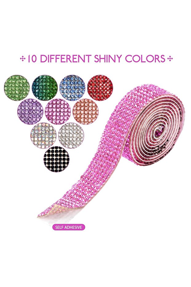 Stone Adhesive Strip 6 Rows Stone Crystal Stone Sticker 40 cm X 1.2 cm (12mm) Attention to Size