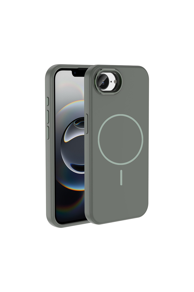 iPhone 16E Case Slim Magsafe Ring Camera Raised Silicone Vrdr
