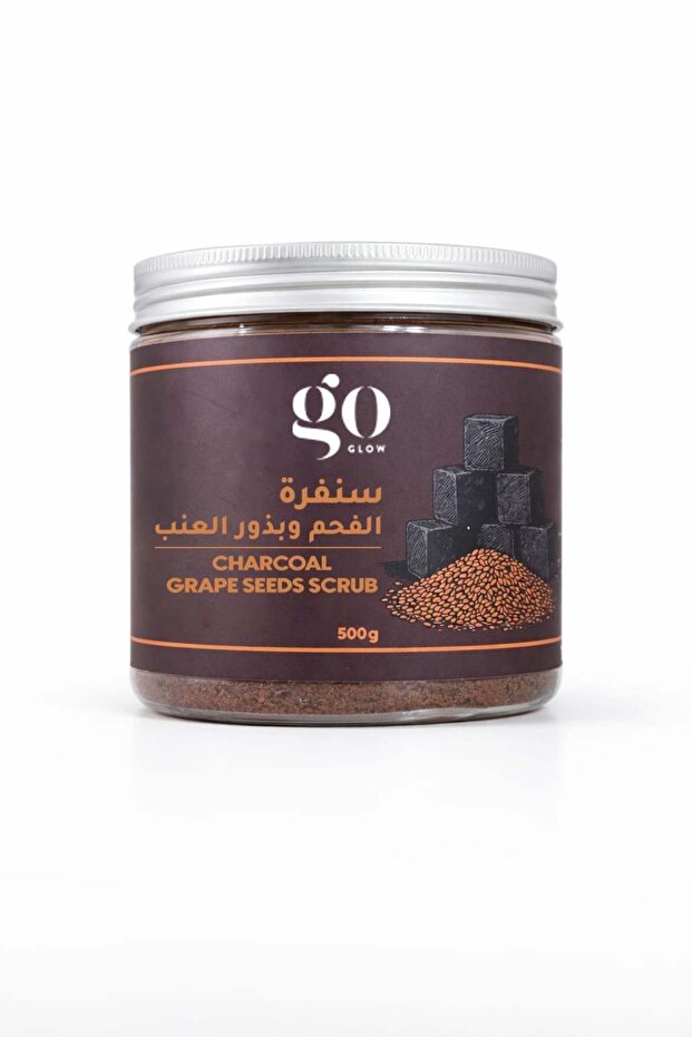 مقشر الجسم بالفحم وبذور العنب