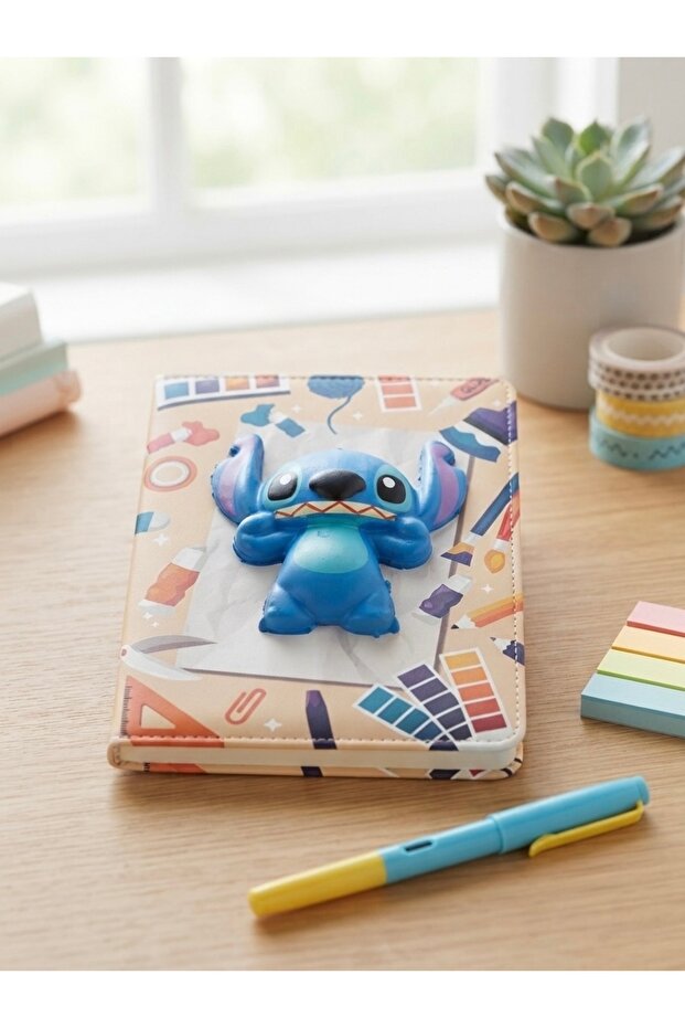 Stitch 3D Notebook 100 Lined Sheets دفتر مدرسي هدية ستيتش ثلاثي الأبعاد 100 ورقة مسطرة - 4
