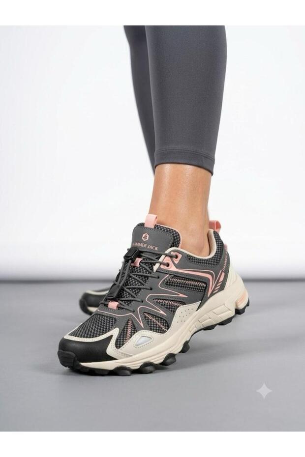 Women's grey sneaker ultra comfort orthopedic sole walking running shoe