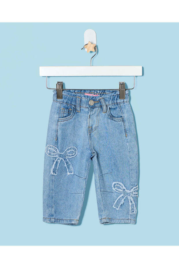 Infant Girls Blue Balloon Fit Jeans
