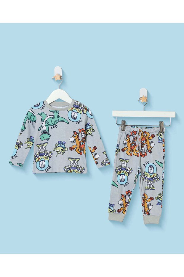 Infant Boys Grey Toy Story Printed Pyjama Set (Pack Of 2)