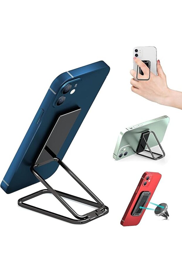 360° Rotating Metal Black Magnetic Phone Ring Holder