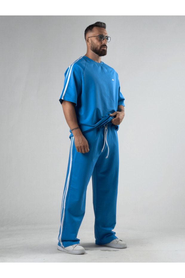 Blue Striped Men's Suit Coc3296