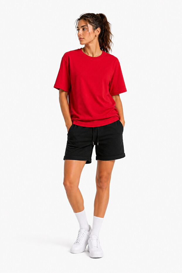 Women's Shorts Casual Basic Pocketed Elastic Waist Summer Comfortable Sports Shorts