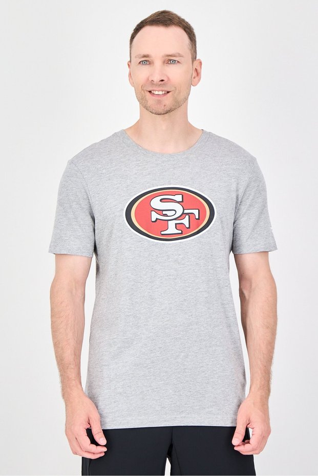 Men Sportswear Fit Short Sleeve Baseball T-Shirt, Grey Heather