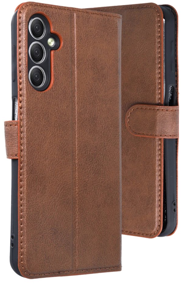 Ilkestor Galaxy A24 4g Case Tr S Plus Flip Cover Case (151418) - Tan