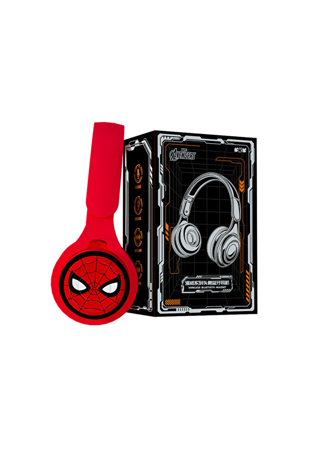 Spiderman1 Y08 Wireless Bluetooth Headphones Cartoon Spider Man Foldable HIFI Surround Sound Laptop