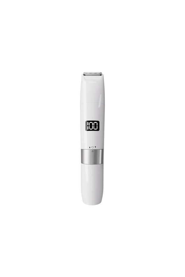 White Electric Razor for Women Rechargeable Electric Shaver Bikini Trimmer 2 in 1 Electric Hair Remo