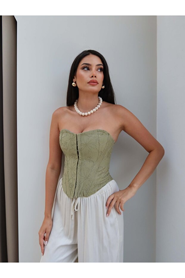 Embroidered Corset Blouse