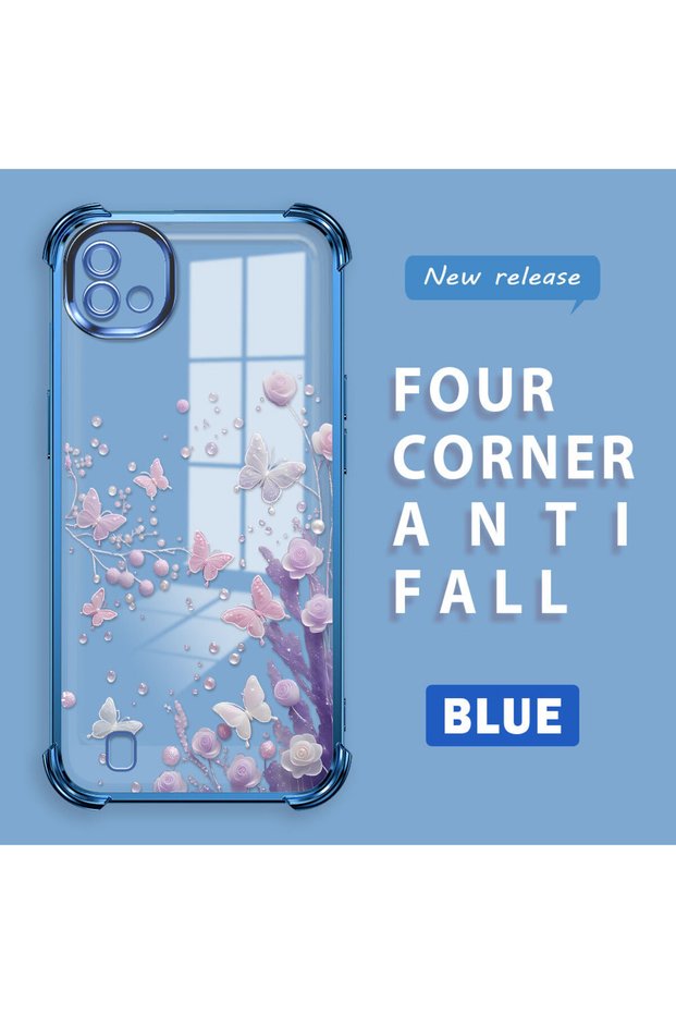 Realme C11 2021 Compatible Transparent Back Four Corners Reinforced Impact Protection Silicone Case