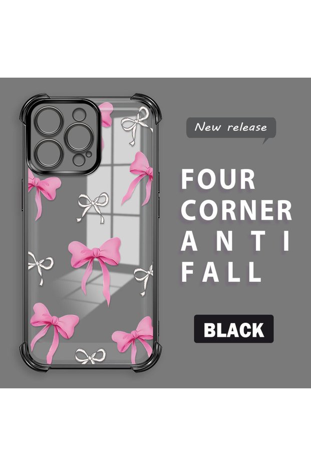 iPhone 15 Pro Max Compatible Transparent Back Four-Corner Reinforced Impact Protection Silicone Case