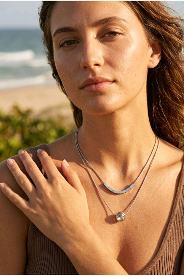 Figured Anti-Tarnish Steel Adjustable Chain Luxury Necklace