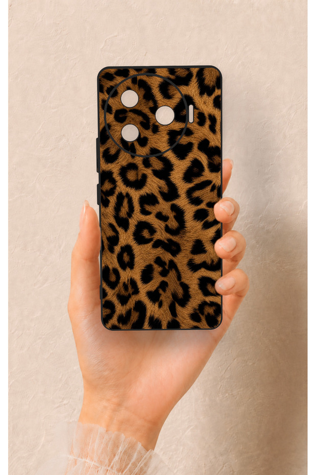 Tecno Camon 30 Pro 5g Compatible Dark Leopard Leather Pattern Silicone Case