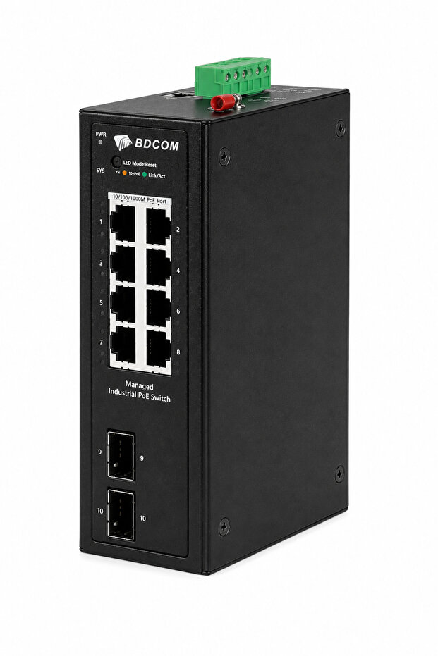 IES200-L25-2S8P Endüstriyel poe switch (YÖNETİLEBİLİR)