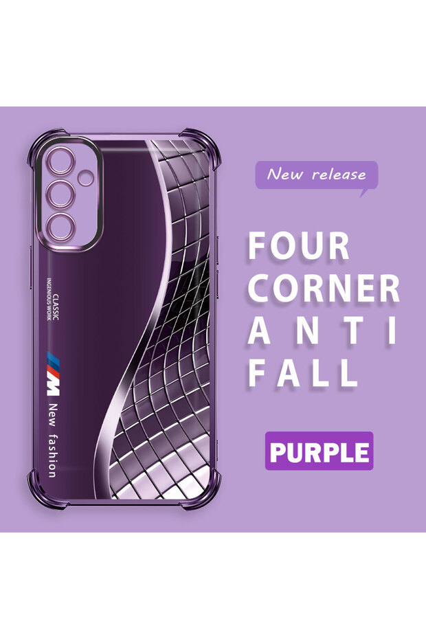 Samsung Galaxy A14 4G/5G Compatible Transparent Back Four Corners Reinforced Impact Protection Silicone Case