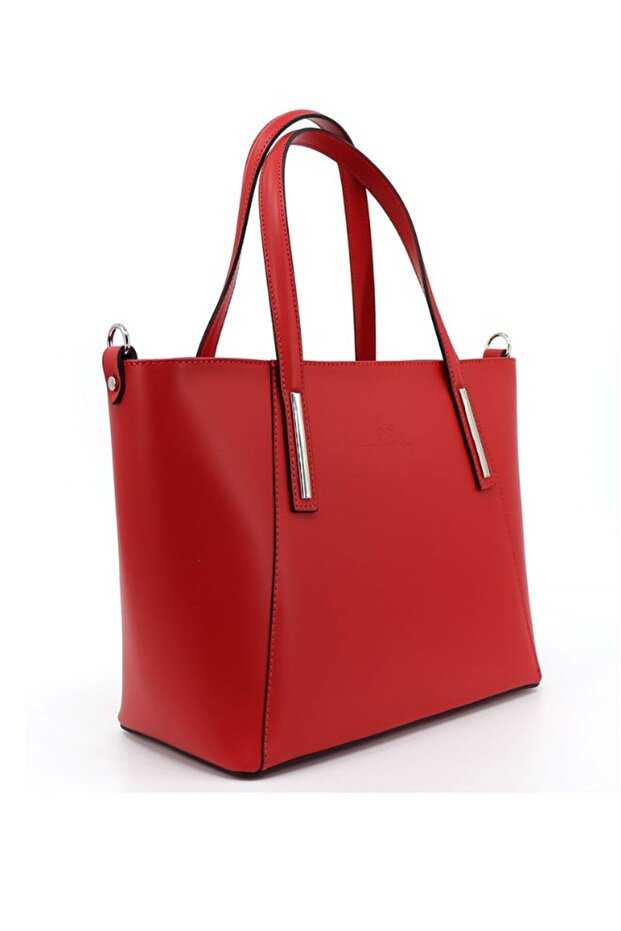 High Quality Leather Handbag for Women, Red