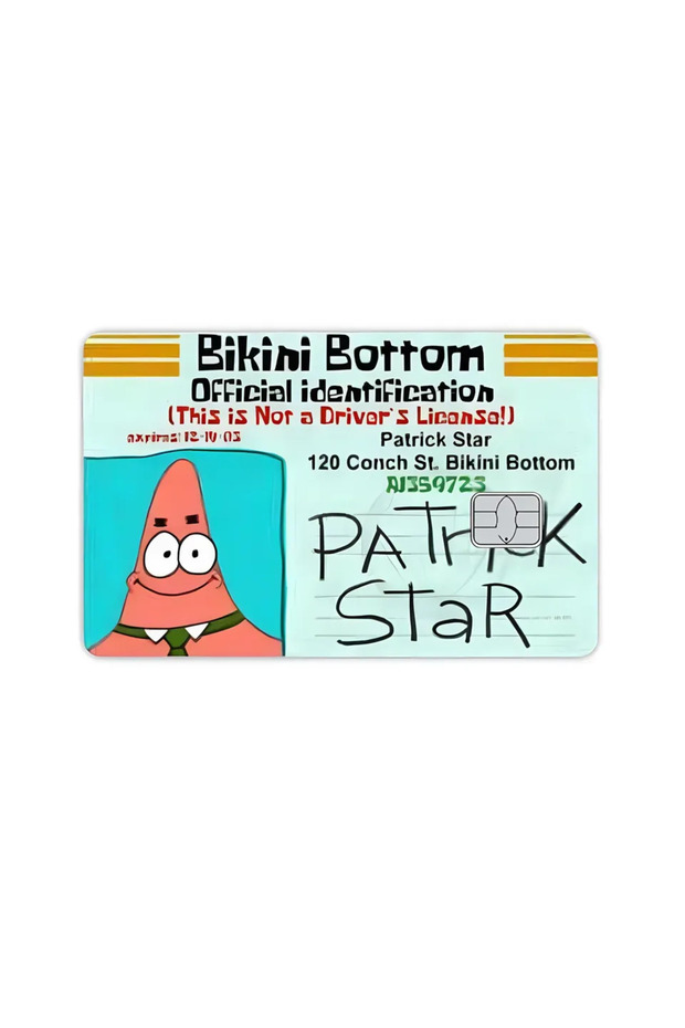 Small chip Chocolate Name Spongebob Card Sticker Diy Kawaii Decor Exquisite Bank Cards Student Study