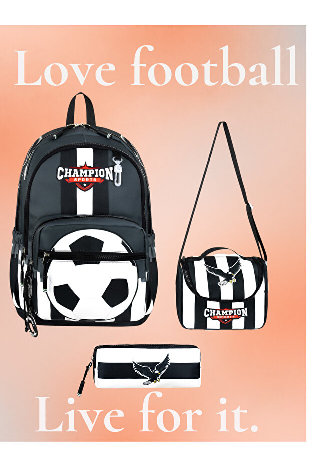Primary School Orthopedic Waterproof 3 Compartment Primary School Boy's Backpack with Water Bottle