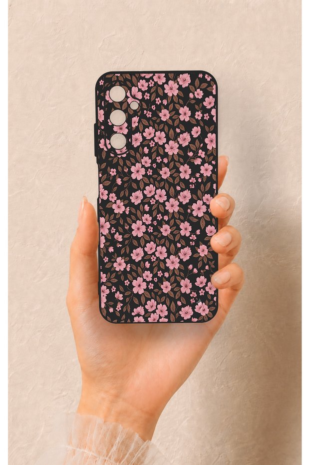 Samsung A05S Compatible Mini Pink Flower Patterned Silicone Case