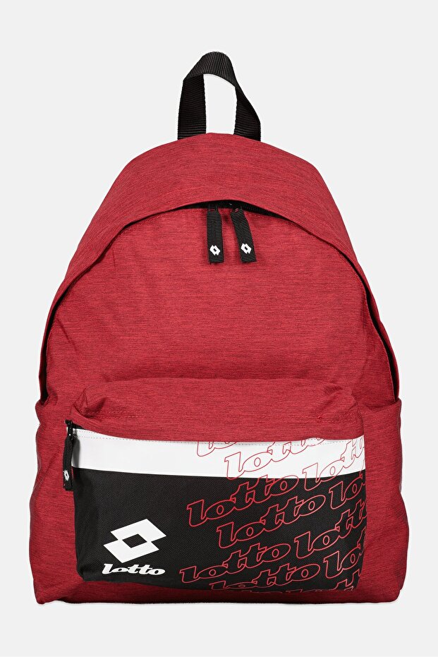 Men Brand Logo Backpack, Red