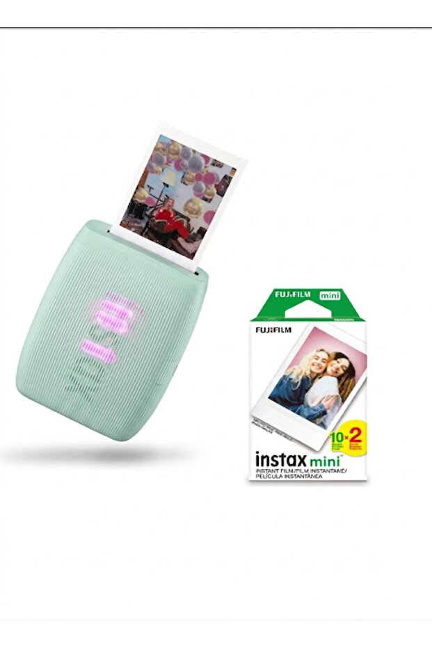 Instax Mini Link 3 Printer With Mini 20 Sheet Green