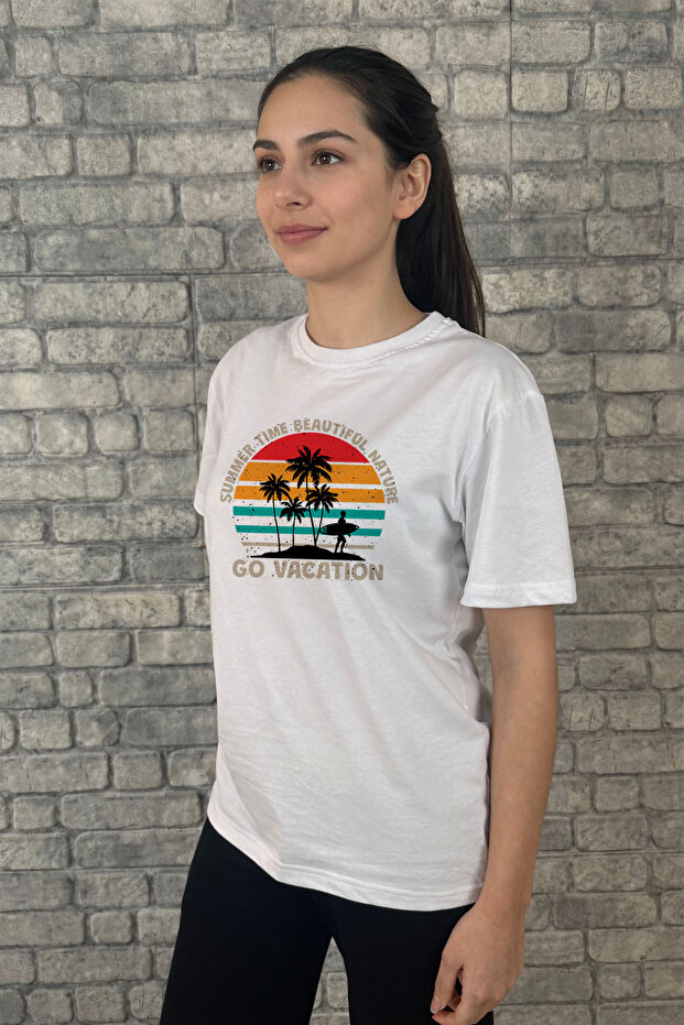 Colorful Summer Themed Premium T-Shirt | Special Gift Includes