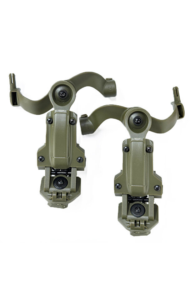 Green 360 Degree Rotating Tactical Headphone Rail Mount for Earmor Headset on Team Wendy, Ops-Core R