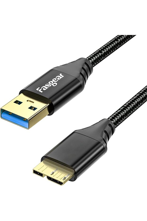 كابل USB 3.0 إلى Micro B، عبوة واحدة بطول 1.6 قدم، مجدول من النايلون، سرعة نقل 5 جيجابت في الثانية للشحن والمزامنة، متوافق مع جالاكسي إن