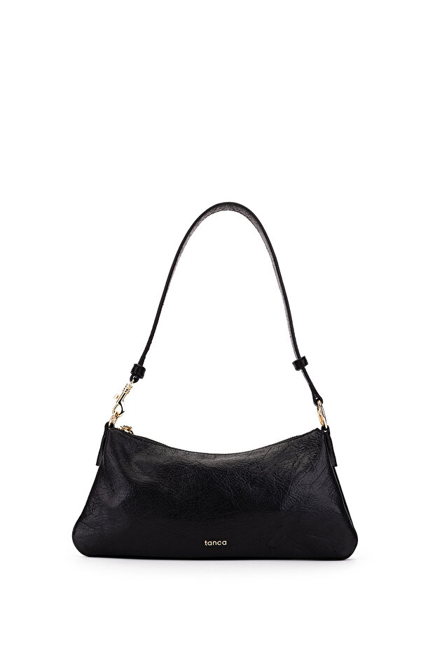 Women's Genuine Leather Black Handbag