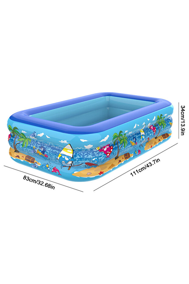 S Inflatable Swimming Pool Large Family Pool Thicken Rectangle Framed Children Swimming Pool Summer