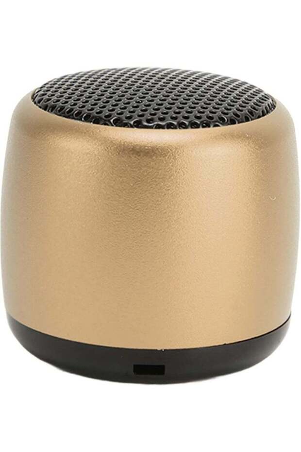 Mini Wireless Bluetooth Speaker – Portable Rechargeable Stereo Speaker with Enhanced Bass, Compact Audio Speaker for Home, Outdoor & Travel, Gold