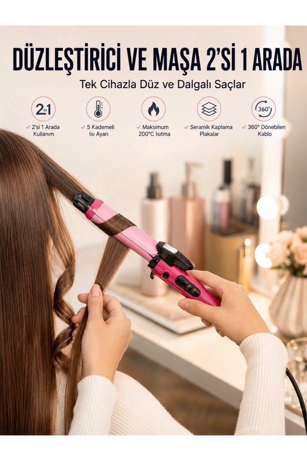 Hair Straightener and Tongs Dual Hair Styler (Copy)
