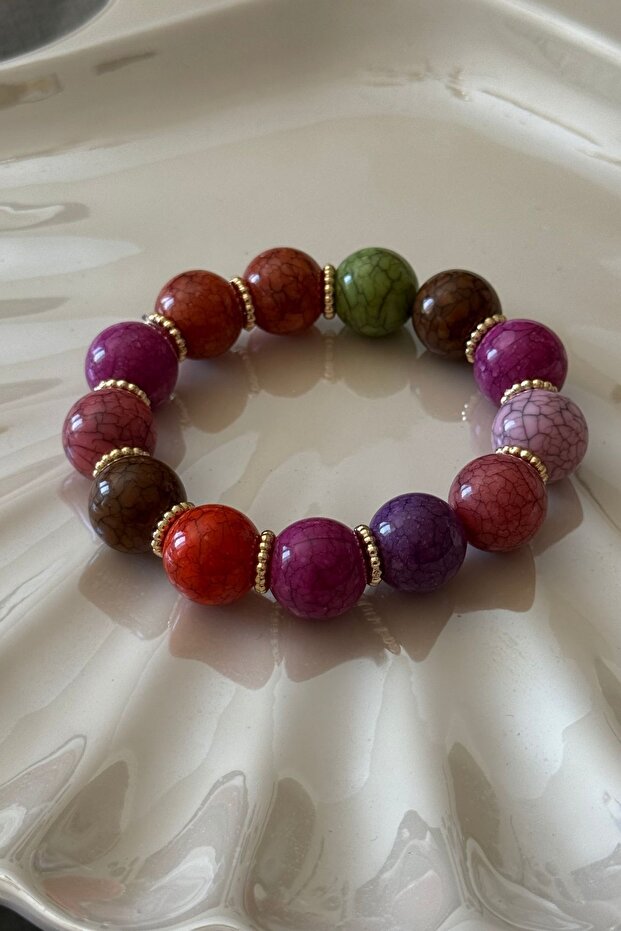 Colorful Beaded Flexible Bracelet