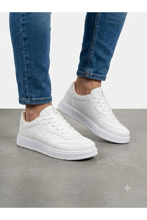 Men's White Orthopedic Sole Casual Sneaker Walking Shoes