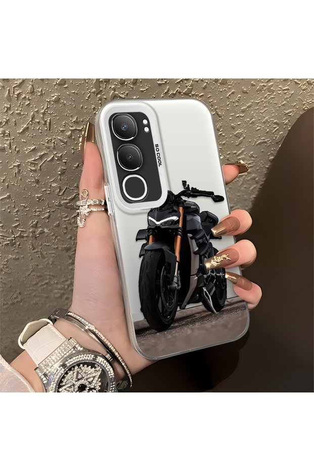 Vivo Y29 5g Compatible Cool Sport Motorcycle Printed Matte Quality Soft Silicone Case