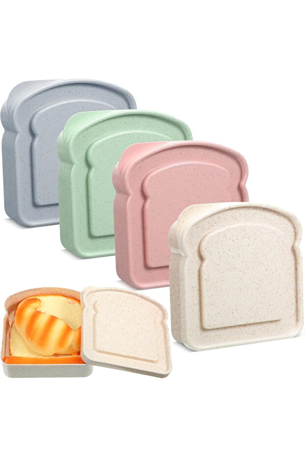 Reusable PP sandwich boxes (4-pack)