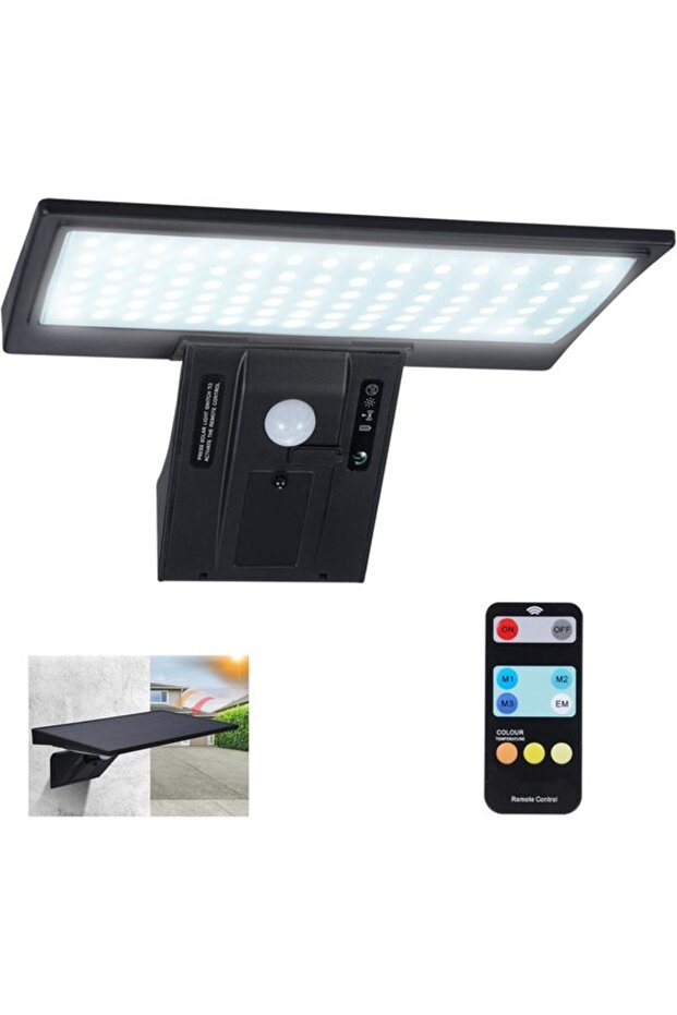 Solar-Powered Outdoor Light - Motion Sensor - Black