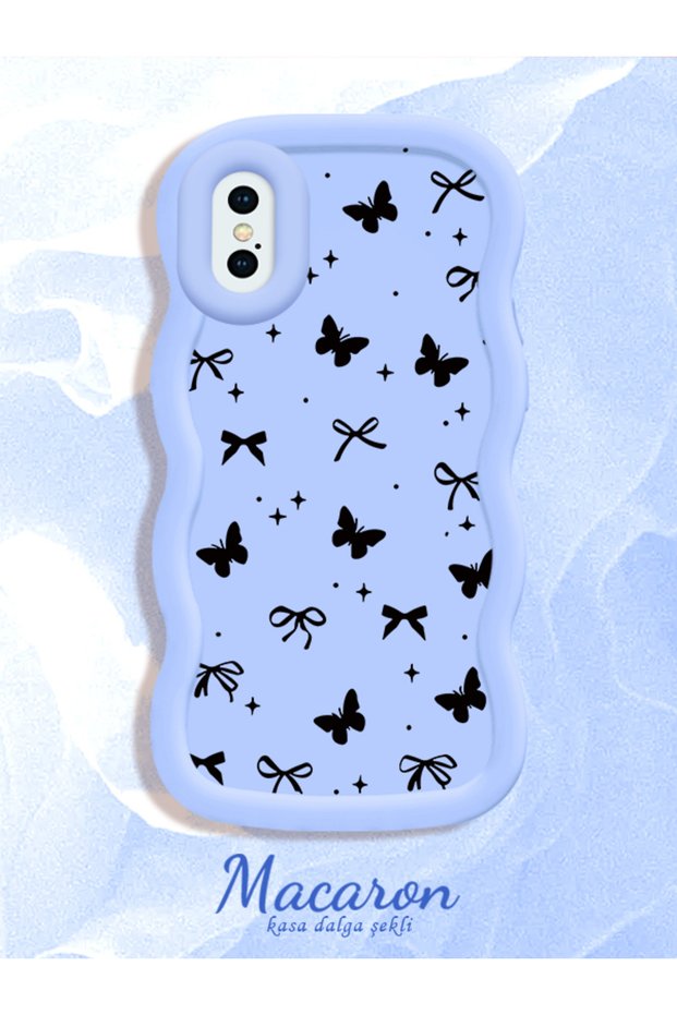 iPhone X/Xs Compatible Thin Butterfly Bow Printed Soft Structure Daily Use Phone Case