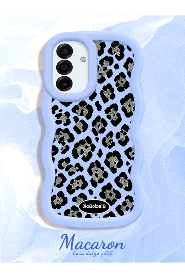 Samsung Galaxy A17 4G/5G Compatible Wavy Frame Leopard Print High Quality Silicone Case
