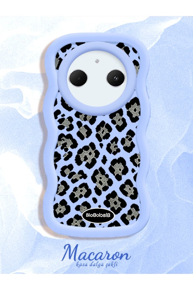 Redmi A3 Pro Compatible Wavy Frame Leopard Print High Quality Silicone Phone Case