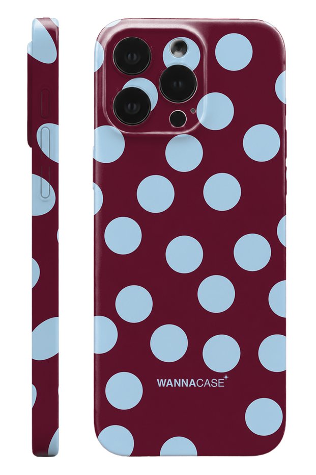 iPhone 16 Plus Cherry Puantiye Essential Slim Full Cover Glossy Print Camera Protection Hard Phone Case