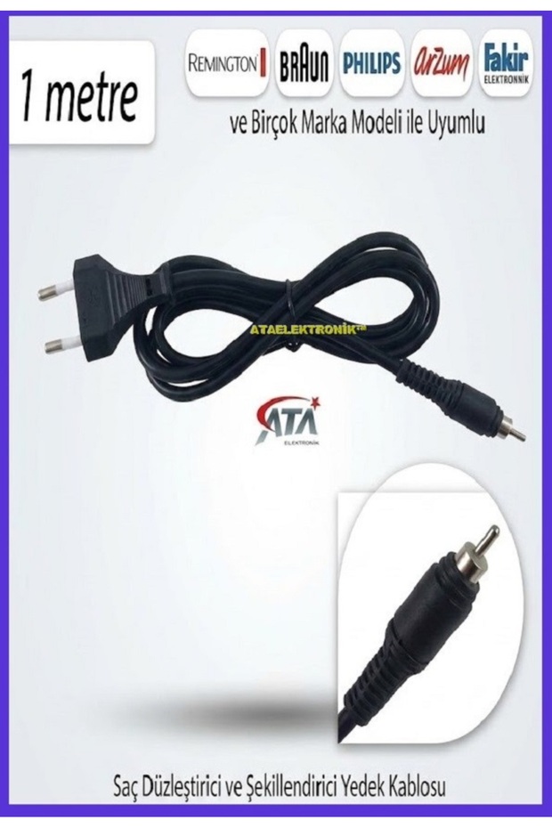 Hair Straightener Cord - Curling Iron Cord Compatible Electrical Power Cord Straight Tip